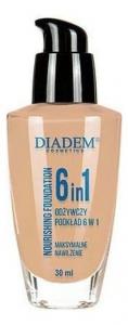 Тональный крем для лица Питательный 6в1 01 Яркий фарфор, 30 мл Diadem