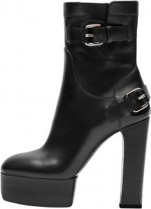Женские стильные ботильоны FSJ на платформе с круглым носом, массивным каблуком и ремешком с пряжкой, боковой молнией, размеры 4-16 US, Black