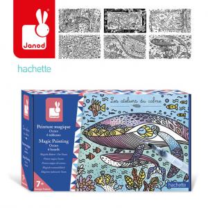 Janod, Креативный набор Раскраски Волшебная вода Океан 7+