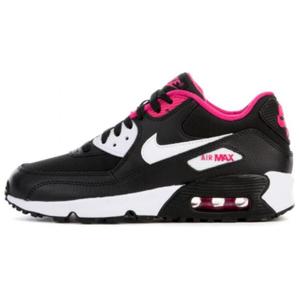 Кроссовки Nike Air Max 90 Mesh Black White Pink GS, черный/розовый