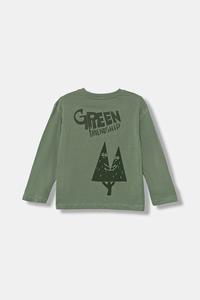 Детская хлопковая водолазка United Colors Of Benetton, зеленый