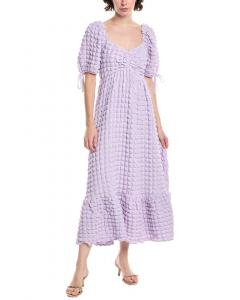 Бесконечная роза фактурное макси-платье Endless rose, фиолетовый