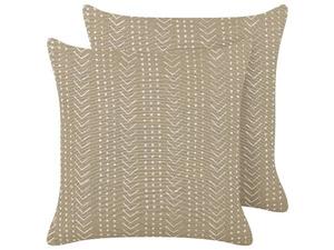 Подушка Beliani 2 шт SENECIO, 45x45x45 см цвет beige/cremeweiß/weiß