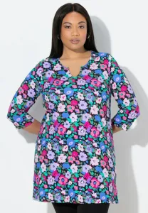 Топ alinie ausschnitt с длинными рукавами 3/4 Ulla Popken, Black