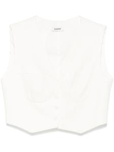 SANDRO топ в тонкую полоску, нейтральный цвет