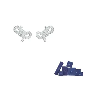 Swarovski Родированные серьги Women's Silver