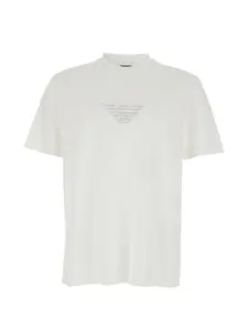 Футболка с нашивкой-логотипом Emporio Armani, белый