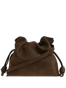 Сумка-клатч на завязках Flamenco среднего размера LOEWE, коричневый