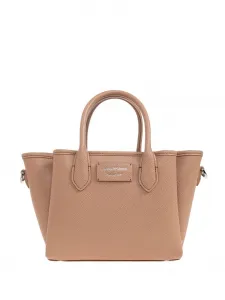 Сумка-тоут с принтом логотипа Emporio Armani, коричневый