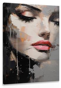 Картина на холсте Muralo Frau PORTRÄT Abstraktion, 70x100x100 см цвет beige/schwarz/grau/orange