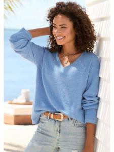 Свитер с V-образным вырезом меланжевого цвета Buffalo