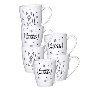 Набор из 6 кружек с ручкой "Счастливая зима" белого цвета, 360 мл Ritzenhoff Breker, белый