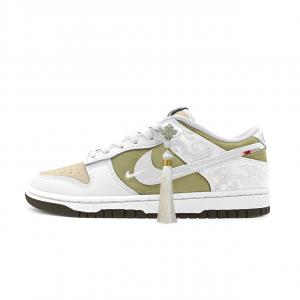 Nike Низкие скейтбордистские кроссовки унисекс, бежевые, белый, зеленые