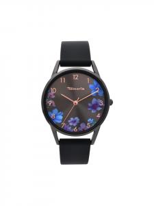 Tamaris Спортивные наручные часы с цветочным рисунком, черные