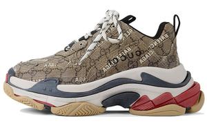 Кроссовки Gucci X Balenciaga The Hacker Project Triple S Beige Women's