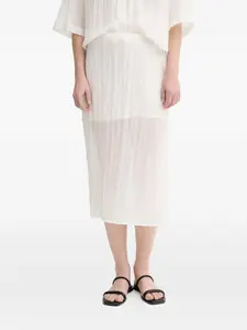 Миди-юбка с разрезом сбоку Filippa K, белый