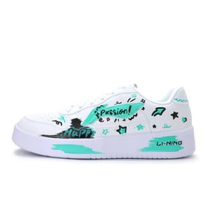 LINING Понтонные лодки легкие и дышащие лоу-топ скейтборд обувь унисекс Black Green White