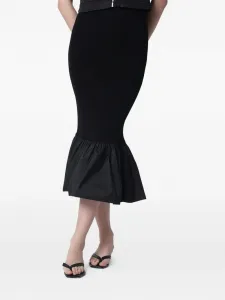 Трикотажная юбка макси Patou, черный