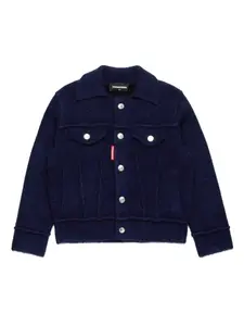 Куртка с отложным воротником DSQUARED2 KIDS, синий