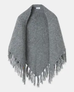 Шаль с острым краем и бахромой Tintoretto, серо-зеленый