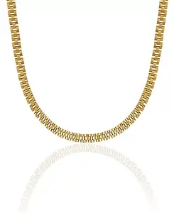 Колье с часами из латуни, покрытой 18-каратным золотом Oma The Label, gold