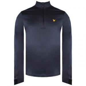 Темно-Синие мужские промежуточные шорты для гольфа на молнии 1/4 с длинным рукавом ventech ml1240g z807 Lyle & Scott, синий