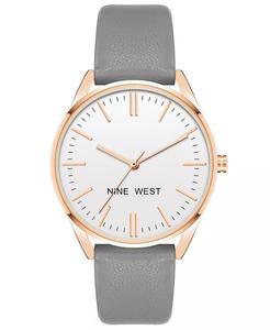 Женские кварцевые серые часы с ремешком из искусственной кожи, 36 мм Nine West, мультиколор