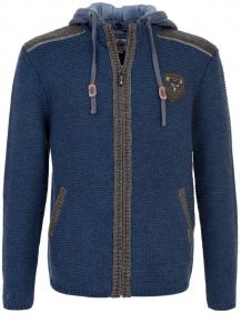 Вязаный кардиган SPIETH & WENSKY Dakar, пыльно-синий