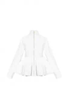 Приталенный жакет с баской Alaïa, белый