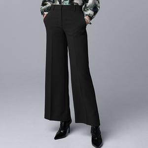 Брюки Petite wide leg Simply Vera Vera Wang, Black