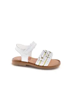 Детские сандалии из кожи с липучкой Pablosky, белый