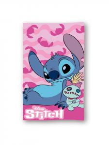 Lilo & Stitch Хлопковое полотенце с изображением Лило и Стича, банное полотенце, пляжное полотенце, 70x140 см, розового цвета