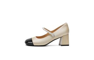 Туфли Мэри Джейн женские, абрикосовые, экрю BELLE, Apricot