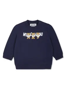 Толстовка с принтом Teddy Bear Moschino Kids, синий
