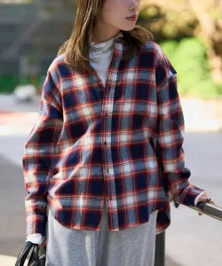 Рубашка из светлой фланели с градиентным переходом цвета Coen, цвет Navy