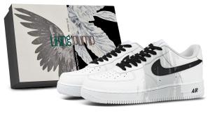 Nike Air Force 1 Leather Coverage Low top Skateboard Shoes Unisex Black White Gray