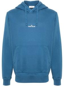 Stone Island хлопковая толстовка с логотипом, синий