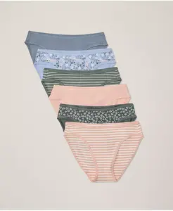 Женский бикини классического кроя из органического хлопка, повседневный, набор 6 шт Pact, серый