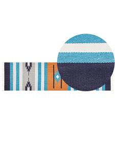 Beliani Килим NORATUS в цвете: разноцветный/синий/серый - (Ш) 80 x (Д) 300 см