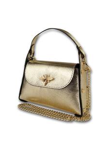 Кожаная сумка через плечо Toscanto, золотая, примерно 19 см Toscanto