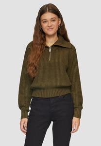 Джемпер MIT TROYER KRAGEN QS, темно-зеленый