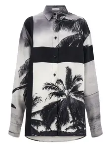 Рубашка с принтом Ferragamo, серый