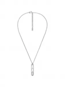 Колье с подвеской-логотипом DIESEL, серебряный