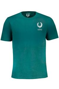 Мужская футболка Gian Marco Venturi хлопковая с контрастным рисунком, зеленый