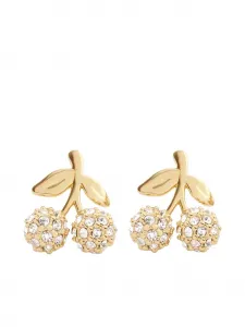 Серьги-гвоздики с украшением в виде вишен Coach, золотистый