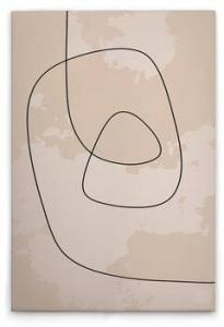 Картина на холсте A.S. Création Lines 1 цвет beigeschwarz