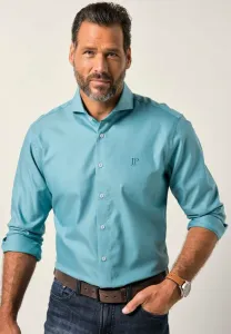 Рубашка с длинными рукавами и отложным воротником, современный крой. Jp1880, Powder Blue