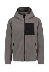 Флисовая куртка Sublevel TEDDY MIT KAPUZE, Middle-Grey/Grey