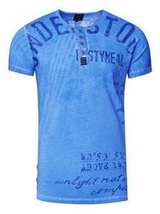 Футболка с круглым вырезом и принтом спереди и сзади в цвете Sax Rusty Neal