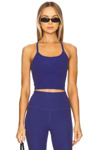 Облегающий топ с бретельками на спине и коротким кроем Beyond Yoga, eternal blue heather